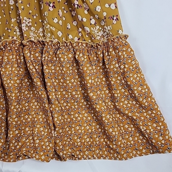 NEW Hailey & Co Women's Make Me Feel Good Floral Maxi Skirt Cream/Yellow Sz XL - Picture 6 of 9